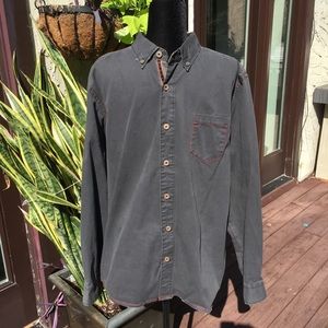 Men’s Distressed Jeremiah Button Down Shirt